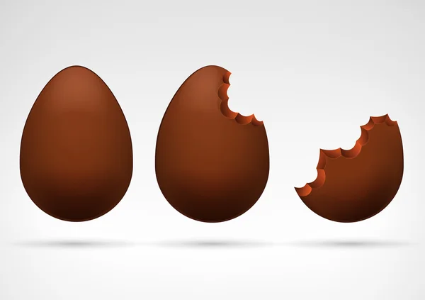 Сбор шоколадных яиц — стоковый вектор