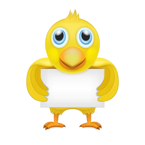 Pollo giallo con bordo — Vettoriale Stock