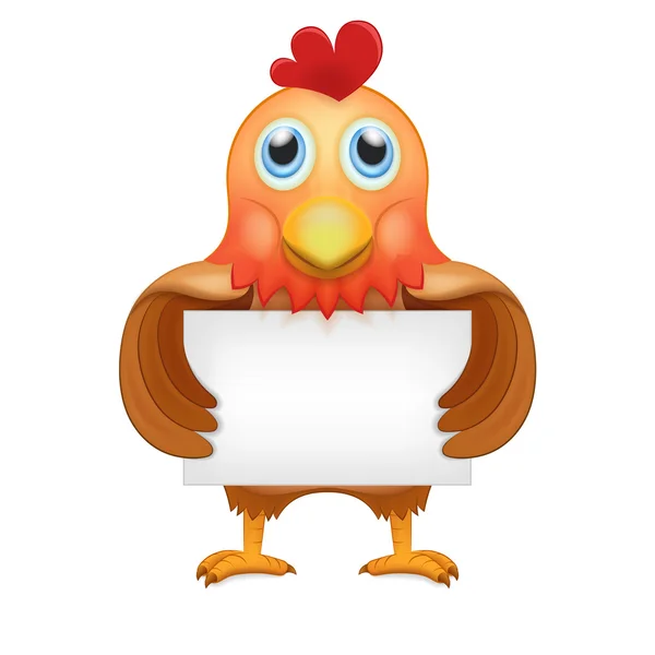 Red brown rooster — Stock Vector