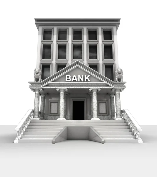 Financial building isolated on white — Stock Photo, Image