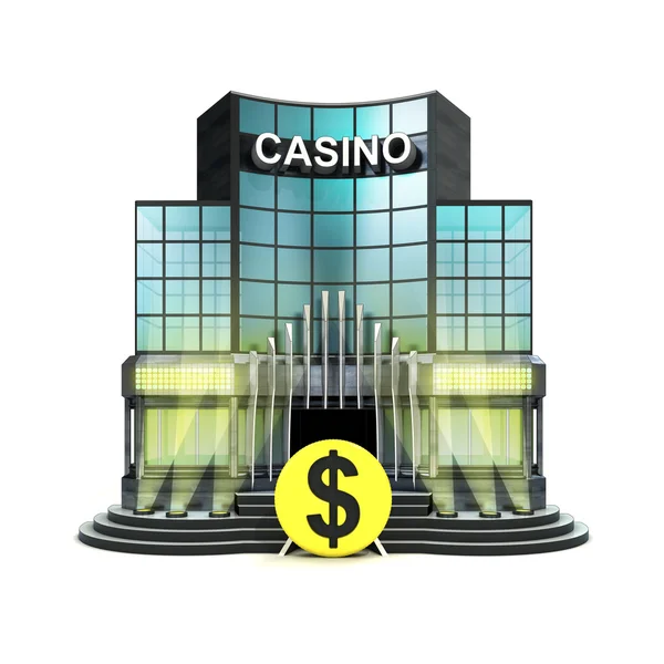 Dollar currency in front of casino — Stock Photo, Image