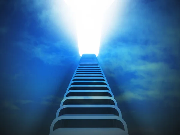 Trap ladder perspectief — Stockfoto