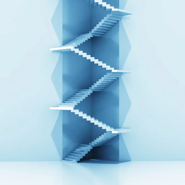 Escalier triangle construction verticale — Photo