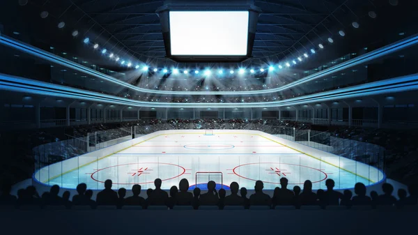 Hockey stadium med åskådare — Stockfoto