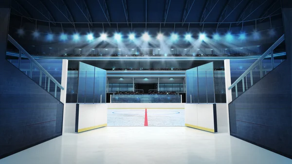 Stadio di hockey con porte aperte — Foto Stock