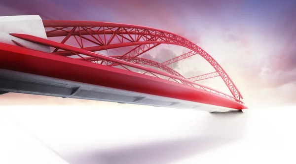 Kırmızı Karayolu Köprüsü'nden alttan görünüm — Stok fotoğraf