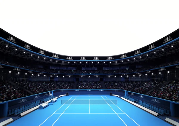 Stade de tennis isolé avec espace de texte blanc vierge — Photo