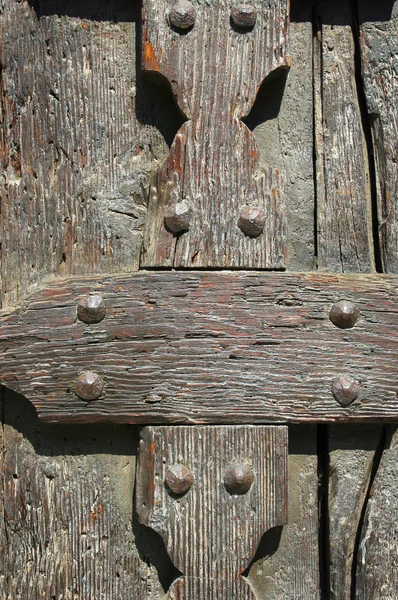 Dettaglio texture in legno della porta antica — Foto Stock