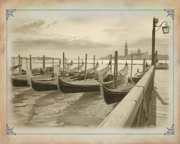 Vecchia cartolina con vista su Venezia — Foto Stock