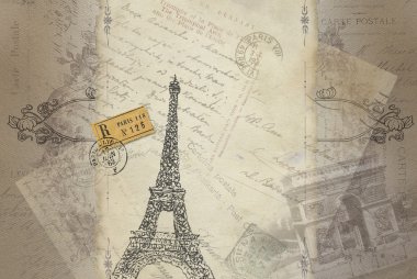 Paris Tema illüstrasyon