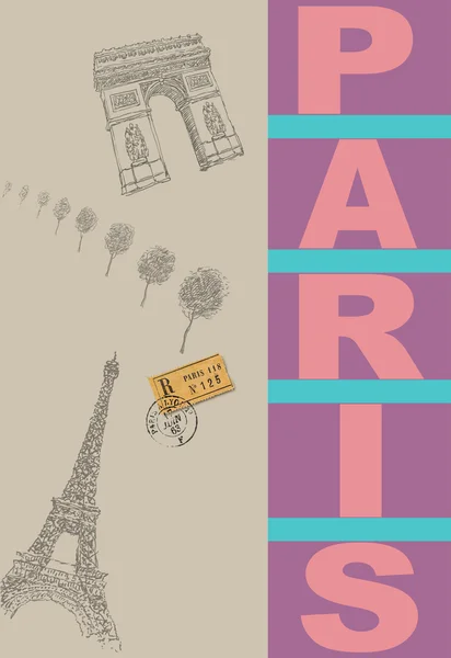 Ilustração tema Paris — Fotografia de Stock