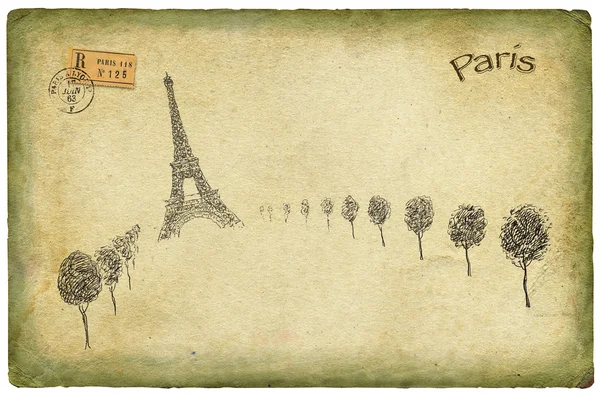 Paříž téma ilustrace — Stock fotografie
