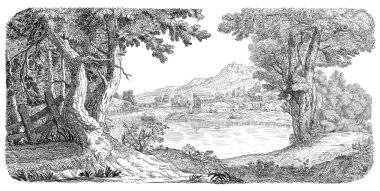 köy illüstrasyon