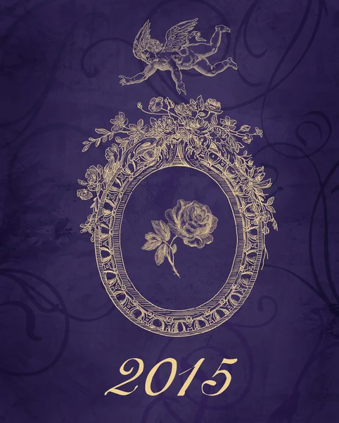 2015 Nuovo anno Biglietto di auguri — Foto Stock