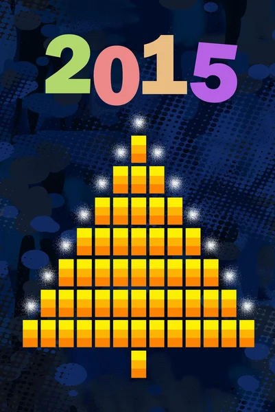 2015 nyår Gratulationskort — Stockfoto
