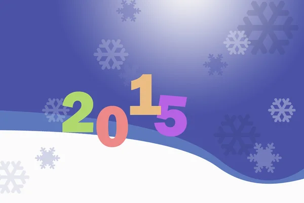 Tarjeta de felicitación de año nuevo 2015 —  Fotos de Stock