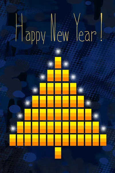 Tarjeta de felicitación de año nuevo 2015 — Foto de Stock