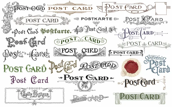 Ancien jeu de cartes postales — Photo