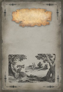 eski köy illüstrasyon