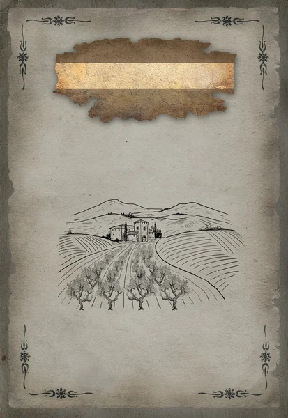 eski köy illüstrasyon