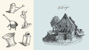 köy illüstrasyon