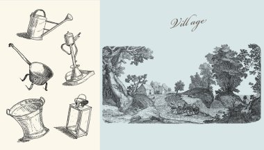 köy illüstrasyon