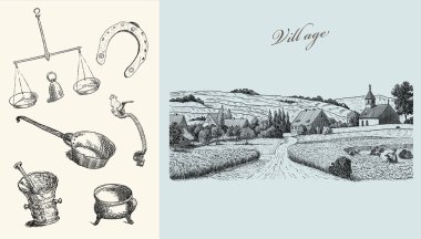 köy illüstrasyon