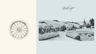 köy illüstrasyon