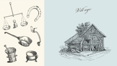 köy illüstrasyon