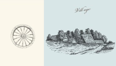 köy illüstrasyon