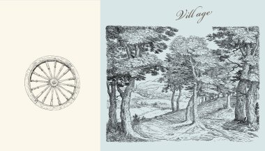 köy illüstrasyon