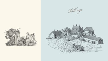 köy illüstrasyon