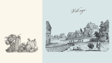 köy illüstrasyon