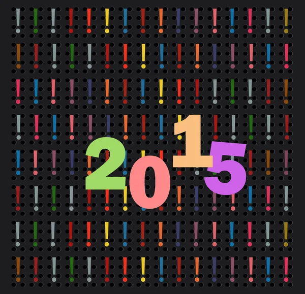 Boldog új évet 2015 kreatív üdvözlőlap — Stock Fotó