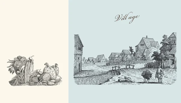 köy illüstrasyon