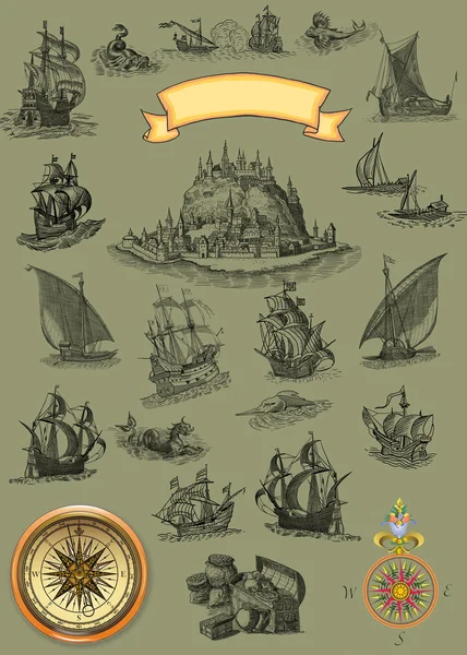 Piratkarta — Stockfoto
