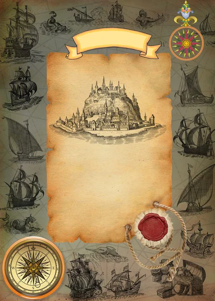 Pirate map — Stock Photo, Image