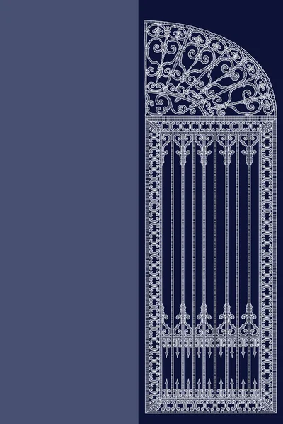 Forged gate with decorative lattice