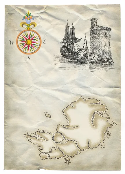 Carte des pirates — Photo