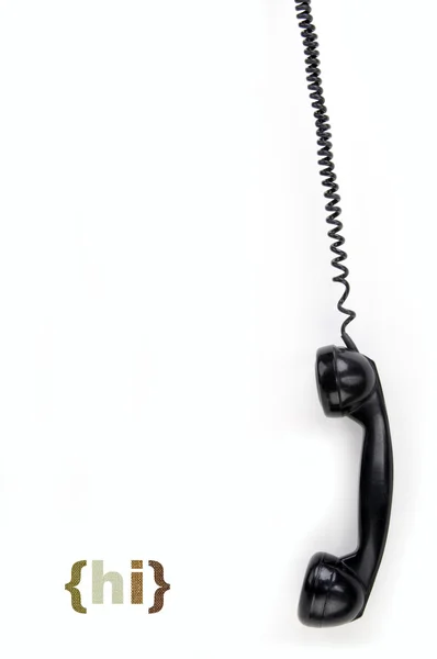오래 된 전화 수신기 — 스톡 사진