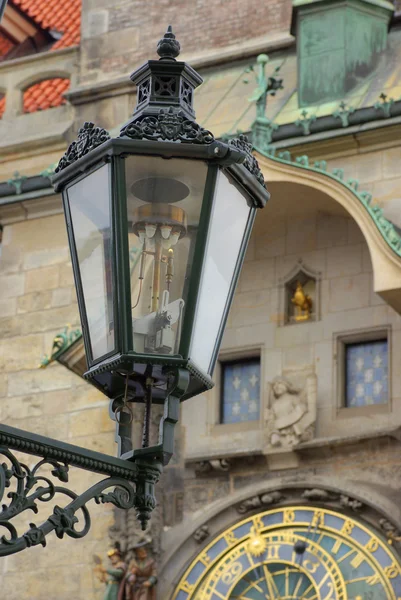 Ancien détail de la lampe, Prague, République tchèque — Photo