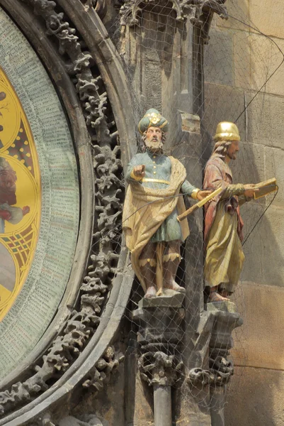 Detalj av Prag astronomiska klockan (orloj) i gamla stan i Prag — Stockfoto