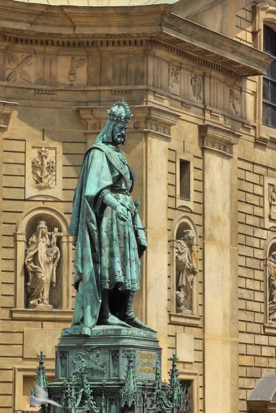 Karel Iv - rzeźba w Prague, Republika Czeska — Zdjęcie stockowe