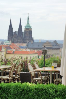 Saint Vitus Katedrali ve Prag Kalesi'ne. Prague, Çek Cumhuriyeti