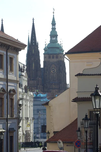 Catedral de São Vito e Castelo de Praga. Praga, República Checa Imagens De Bancos De Imagens