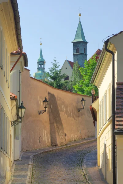 Stary ulica w Pradze — Zdjęcie stockowe