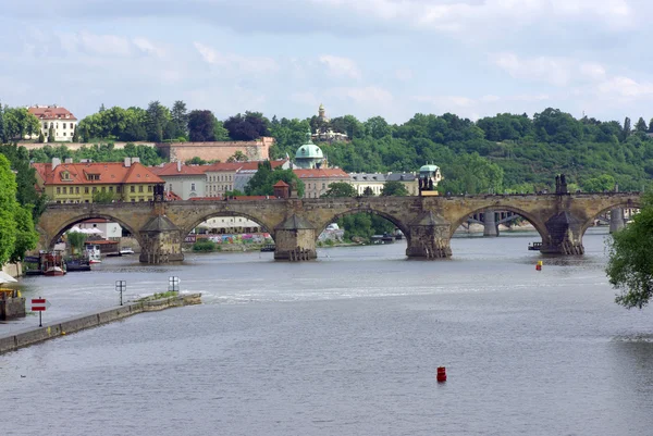 Most Karola i Zamek Praski — Zdjęcie stockowe