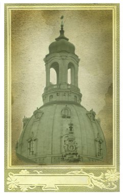 Dresden manzaralı eski kartpostal