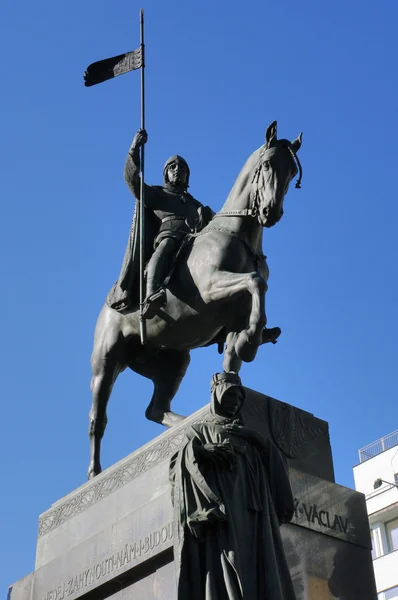 Wenceslas Monument in Prague — Stock Photo, Image