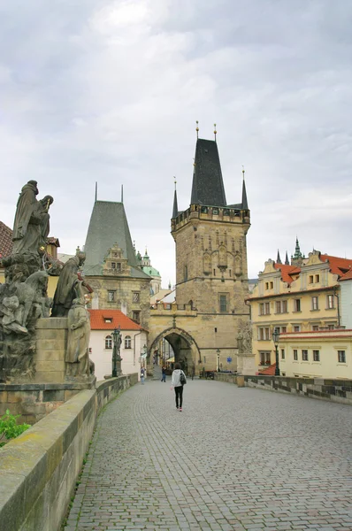 Praga città vecchia e Ponte Carlo — Foto Stock